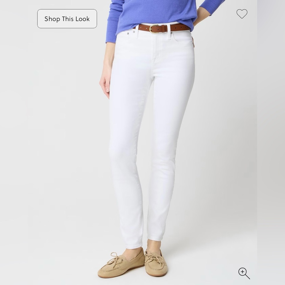 NWT J. Crew F mid--rise skinny jean in signature stretch+ white 27P